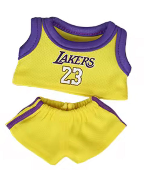 Conjunto de camisetas de baloncesto de la NBA Labubu - Edición Lakers n.° 24